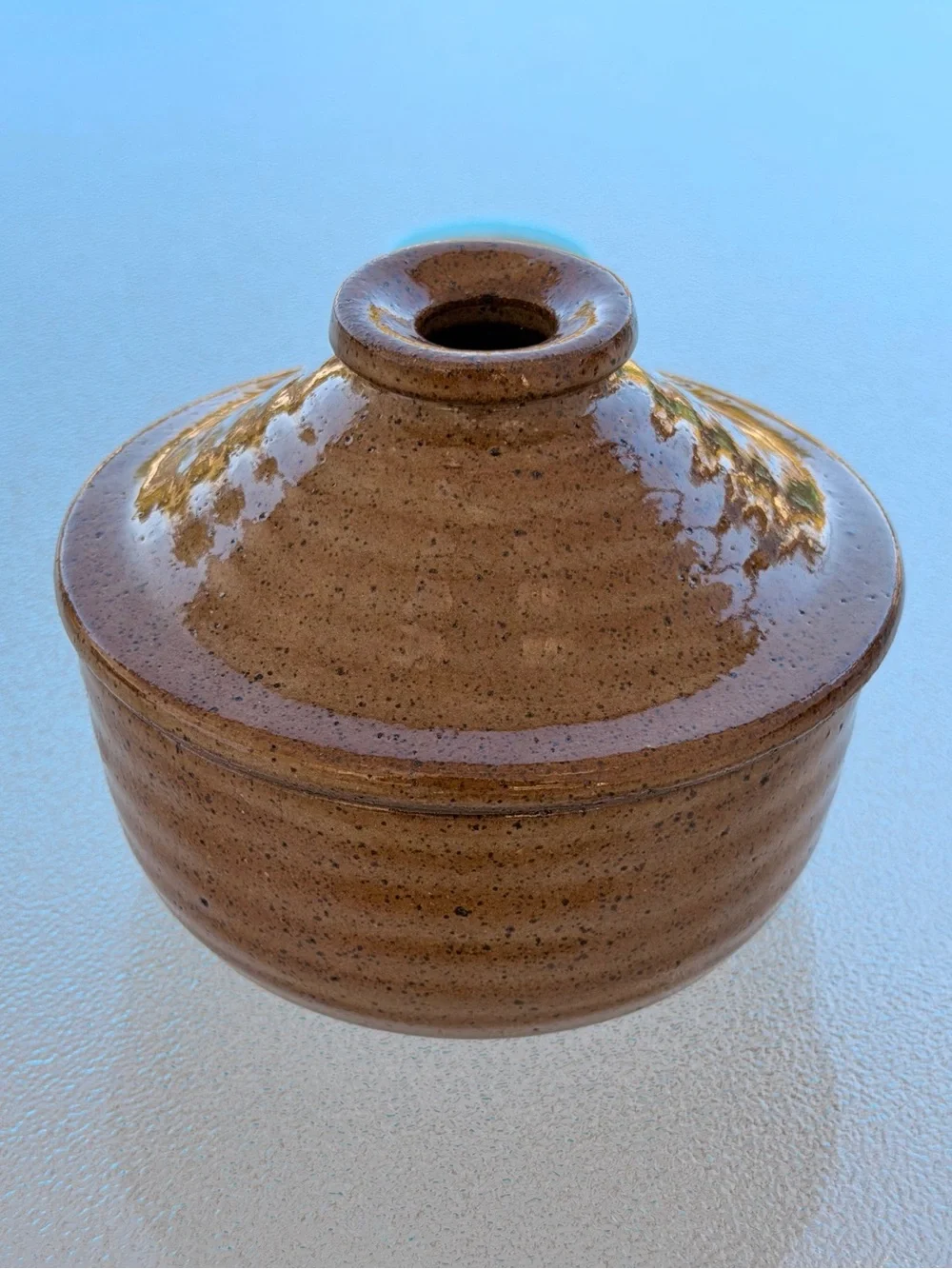 Tagine Stoneware Pottery Single Serve Vented Lid Hollow Handle Egg & Soup Cooker